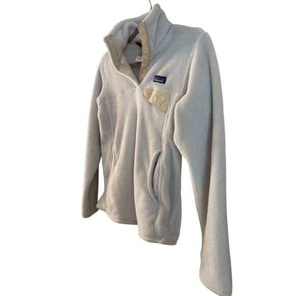 Patagonia Jacket Women's Small 1/4 Snap Pullover Fleece Polartec Thermal White - Picture 1 of 6